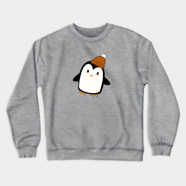 Kawaii Penguin with a beanie Crewneck Sweatshirt by happinessinatee